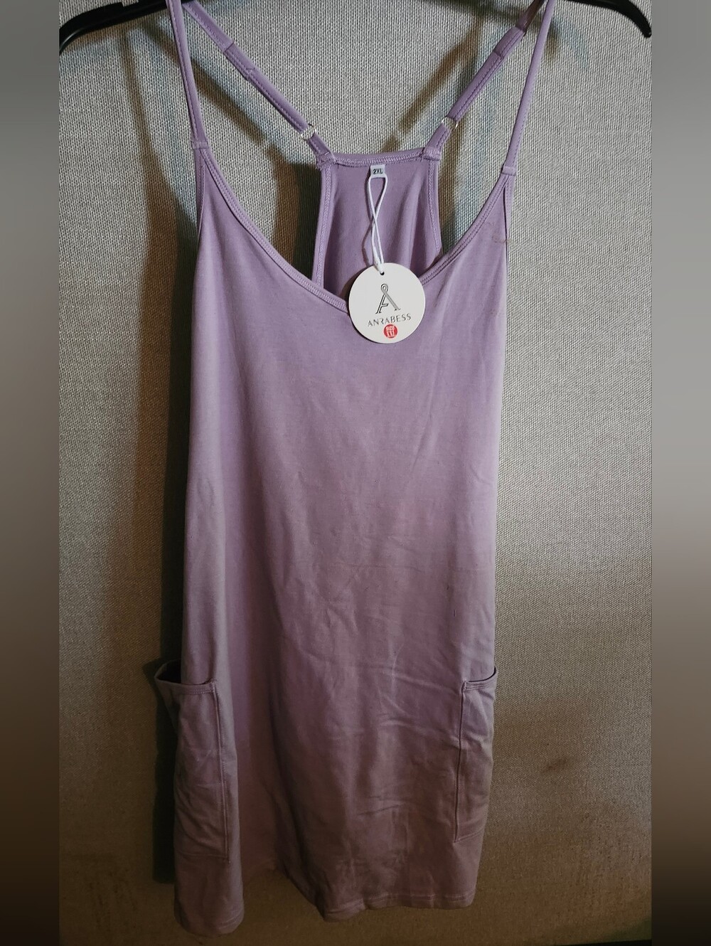 Anrabess Lilac Racerback  Tank Swimsuit
